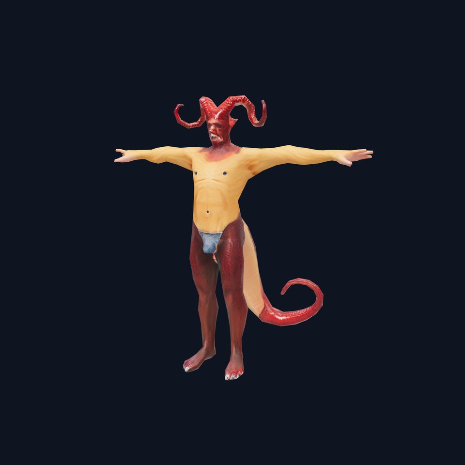 Demonic Creature with Horns Model Pack